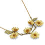 Yellow daisy statement necklace by Michael Michaud